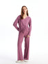 LC Waikiki V Neck Women Pajamas Set